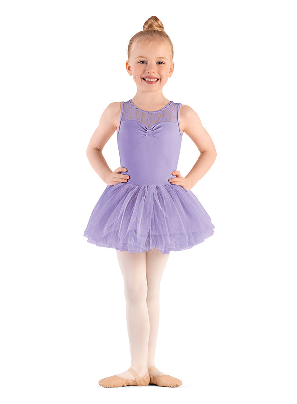 Girls Mirella Daisy Lace Tutu Dance Dress M492C (Lilac)