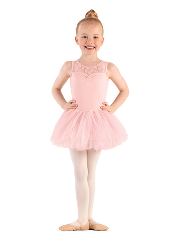 Girls Mirella Daisy Lace Tutu Dance Dress M492C (Pink)