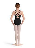Girls Mirella Cross Back Camisole Leotard M70004C (Black)