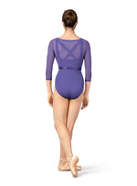 Womens Mirella Sheer Overlay Top M7064L (Tanzanite)