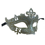 Crystal Venetian Style Mask (Silver)