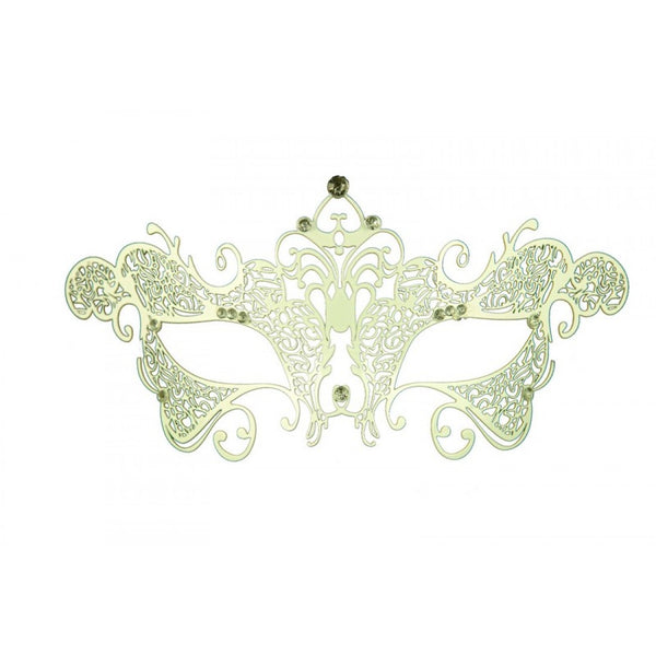 White Filigree Masquerade Mask