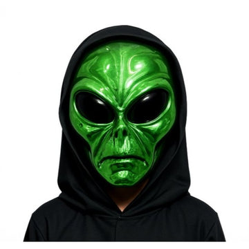 Green Alien Mask with Hood