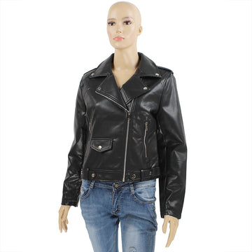 Womens Pleather Biker Jacket (Adult)