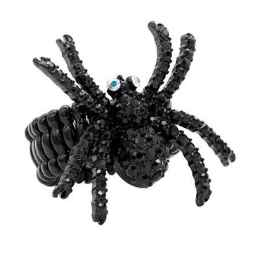 Crystal Spider Stretch Ring