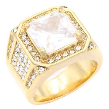 Stainless Steel Men's Ring (Gold)