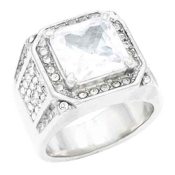 Stainless Steel Men's Ring (Silver)