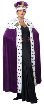 Adult Royal Cape and Crown (Purple)
