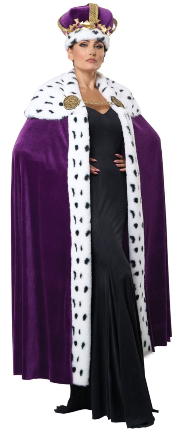 Adult Royal Cape and Crown (Purple)