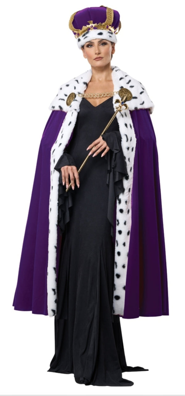 Adult Royal Cape and Crown (Purple)