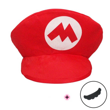 Red Plumber Hat & Stache