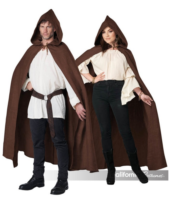 Brown Hooded Cloak (Adult)