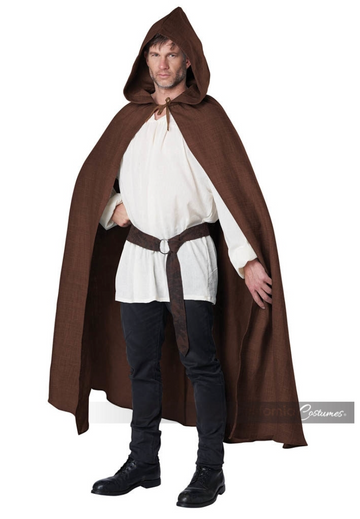 Brown Hooded Cloak (Adult)