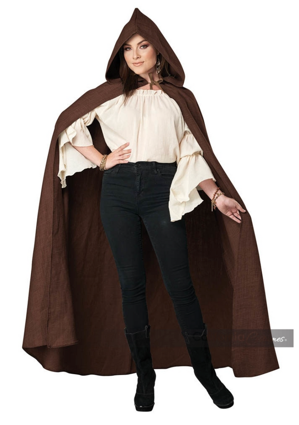 Brown Hooded Cloak (Adult)