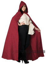 Burgundy Hooded Cloak (Adult)