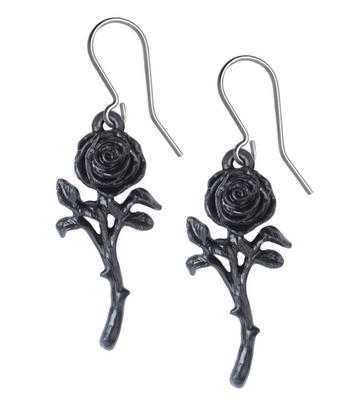 The Romance Of The Black Rose Earrings