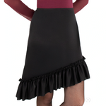 Asymmetric Ruffle Hem Latin Skirt