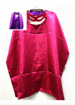 Reversible Child Superhero Cape & Mask (Fuchsia/Purple)