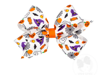 Halloween Character Print Bow
