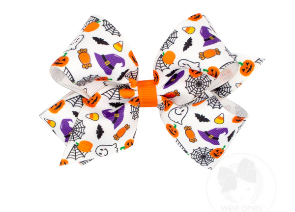 Halloween Character Print Bow