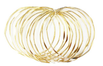 Wire Bangle Bracelets (Set of 12)