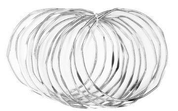 Wire Bangle Bracelets (Set of 12)
