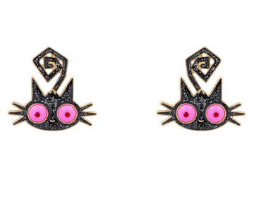 Glitter Cat Earrings