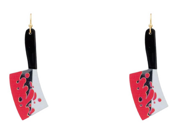 Cartoon Bloody Cleaver Earrings