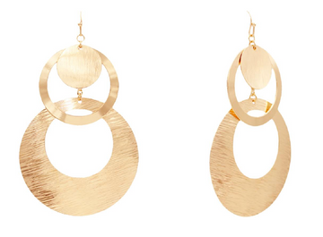 Textured Interlocking Hoop Earrings