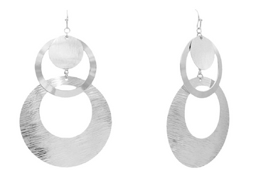 Textured Interlocking Hoop Earrings