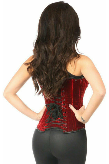 Red Velvet Underbust Corset