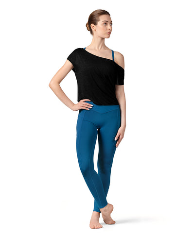 Ladies Boat Neck T-Shirt by Bloch Z3362 (Black)
