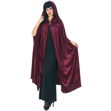 Burgundy Velvet Cloak (Adult)