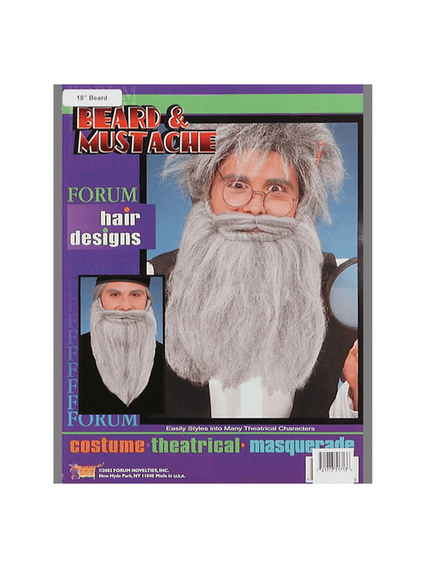 Conjunto de barba y bigote gris