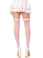 Lace Garter Sheer Striped Thigh High
