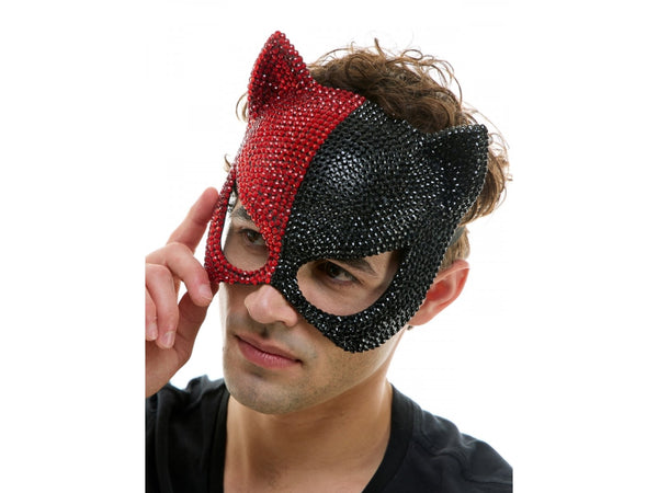 Rhinestone Cat Mask