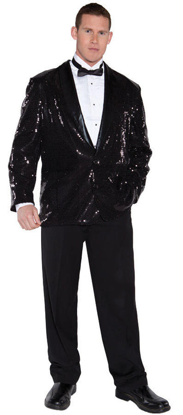 Chaqueta de lentejuelas negra (hombres)