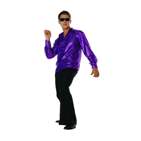 Purple Sequin Disco Inferno Shirt (Adult)