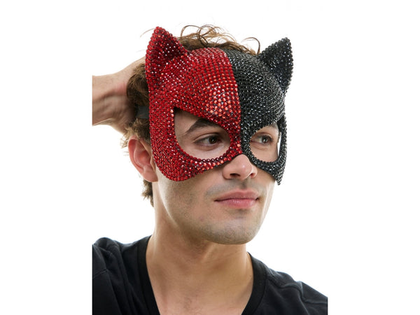 Rhinestone Cat Mask