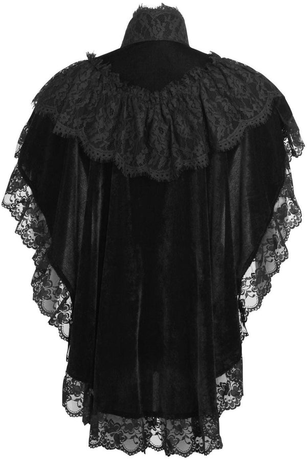 Tapered Velvet Lace Capelet