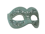 Weiße Maske im Lederschnitt