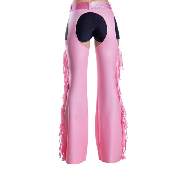 Pink Fringe Chaps (Adult)
