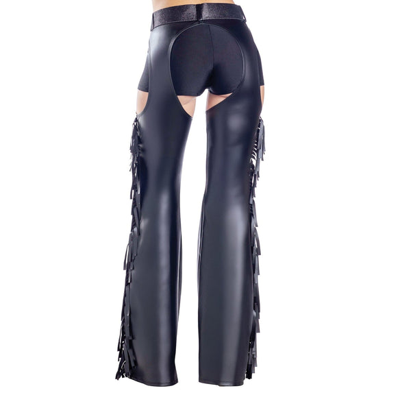 Black Fringe Chaps (Adult)