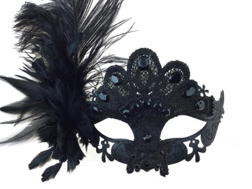 Feather Lace Venetian Mask