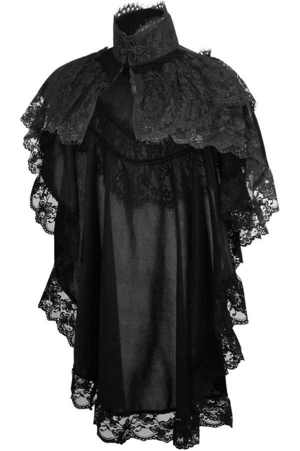 Tapered Velvet Lace Capelet