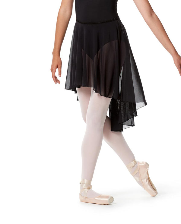 Lucrezia High Low Mesh Pull-On Skirt by Lulli LUB271 (Dusty Sky Blue)