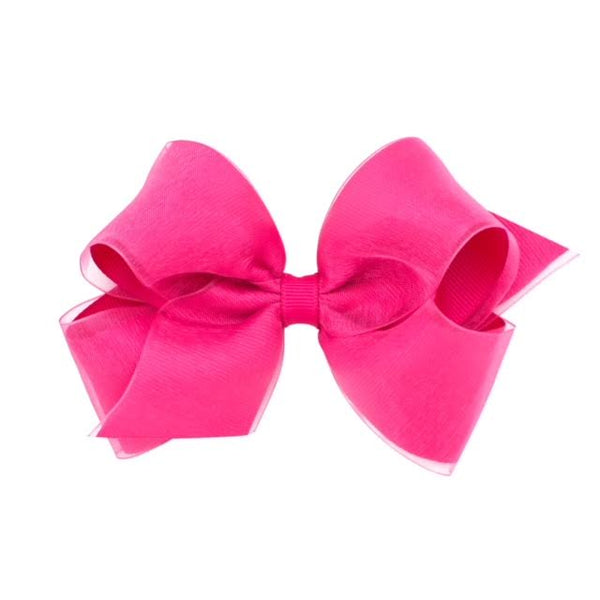 Organza Overlay Bow - Medium