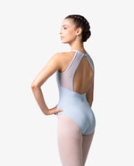 Allison Pinch High Neck Low Back Leotard by Lulli LUB899 (Dusty Sky Blue)