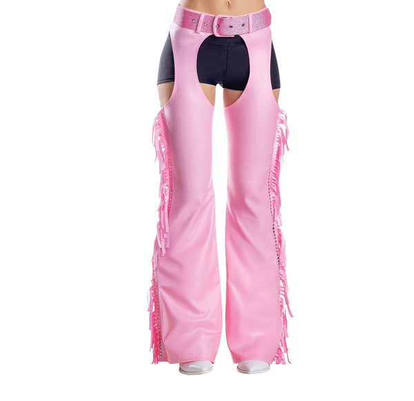 Pink Fringe Chaps (Adult)