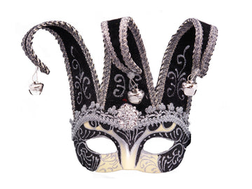 Jester Half Mask (Black)